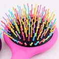 thumbnail image 3 of Cepillo de pelo de bambú, cepillo de pelo para niñas, cepillos de pelo de paleta de bambú arcoíris para mujeres, hombres y niños, 3 of 5