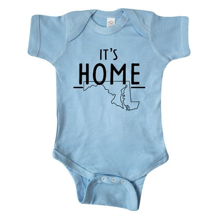 

Inktastic It s Home- Maryland State Outline Gift Baby Boy or Baby Girl Bodysuit