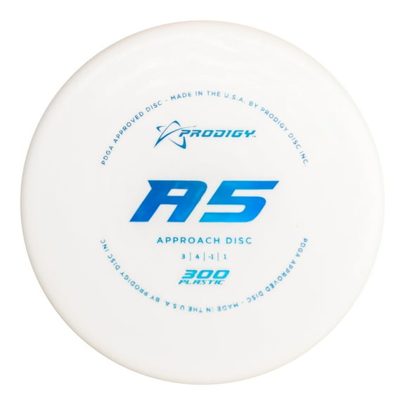 Prodigy Disc 300 A5 | Slightly Overstable Disc Golf Approach | Improve Your Approach Shots | Straight Flying Disc Golf Putter | Comfortable Backhand or Forehand | Colors May Vary (175-177g)