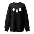 thumbnail image 4 of Lolmot Womens Fleece Sweatshirt Halloween Cute Ghost Print Pullover Teen Girl Trendy Loose Casual Long Sleeve Crewneck Going out Tops, 4 of 4