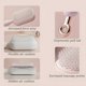 thumbnail image 5 of Cepillo antiestático desenredante para cabello húmedo y seco con mango ergonómico y diseño ideal para viajes. Color rosa., 5 of 5