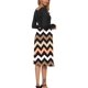 thumbnail image 5 of Vestido MISFAY para mujer, manga larga, midi, a rayas, negro, 5 of 5