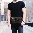 thumbnail image 1 of MERRYHAPY Bolsa Deportiva Para En Tono Marrón Con Múltiples Compartimentos Y Estilo Retro, 1 of 6