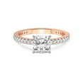 thumbnail image 3 of 3 Carat IGI Certified Cushion Shape Lab Grown Diamond Engagement Ring | 14K Rose Gold | Zoey Eternity Lab Diamond Ring | FG-VS1-VS2 Quality Friendly Diamonds, 3 of 5
