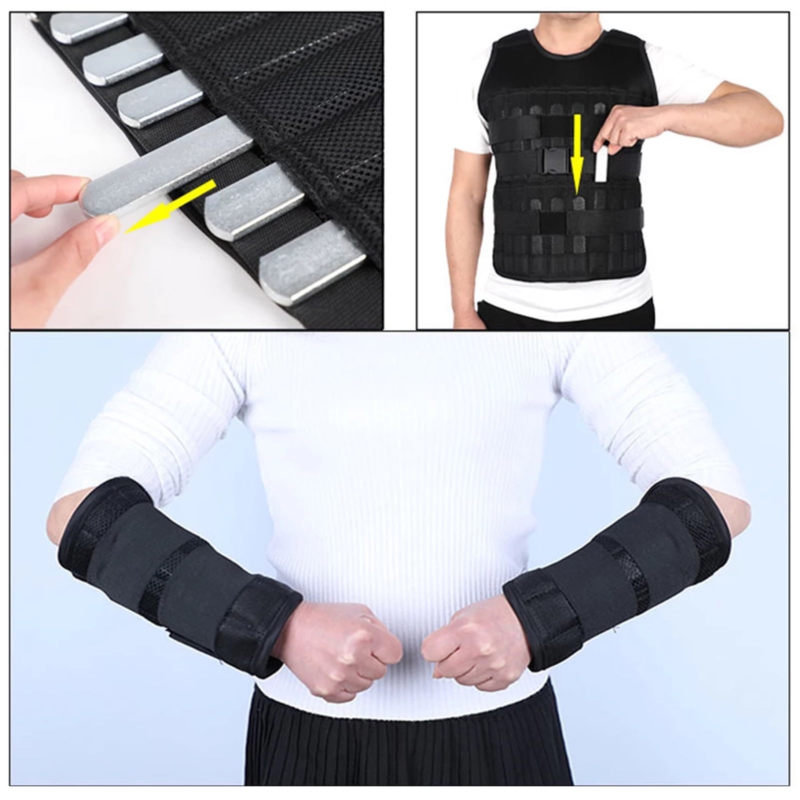 Adjustable Strength Training Weight Steel Plates for Weighted Vest Rustproof for sale online 