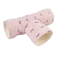 thumbnail image 1 of de animales pequeños de conejillo de indias, juguetes de juego de 2/3 vías, tubo para conejillos de indias, hámsteres, planeador del azúcar, - Rosa 29x10x10CM Sunnimix Túneles de conejillos de Indias, 1 of 8
