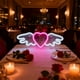thumbnail image 4 of Luz de neón con forma de corazón de San Valentín | Decoración LED rosa o roja | Alimentación por USB y pilas | Decoración para fiestas en interiores y exteriores, 4 of 6