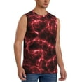 thumbnail image 2 of JUNZAN Red Line Men's Sleeveless T Shirts,Sleeveless Muscle Shirts,Sizes S-3XL, 2 of 8