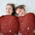 thumbnail image 5 of Red Christmas Snowflake Pattern Round Blanket,Comfortable Soft Flannel Throw Blanket,All Season,Warm Lightweight Blankets for Sofa Bed Couch Living Room Chair 47"x47", 5 of 5