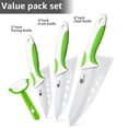 thumbnail image 5 of Ceramic Knife Set with Cover and Peeler, 3/4/6 Inch White Paring Knives for Kitchen, Ultra Sharp Kitchen Knives for Fruits Vegetables, 5 of 8