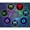 thumbnail image 3 of Gaming Coasters by Dreamcontroller USB Rechargeable LED Coaster for Gamer Room Decor. Light up Coasters for Gaming Desk Decor, Nerd Decorations, Nerdy Man Cave Decor 3.5" Anime Coasters for Gamer Gift, 3 of 6