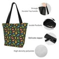 thumbnail image 4 of Fuzoiu Cartoon Dino Print Large Capacity Shoulder Bag for Women,Large Capacity Office Purse,Laptop Tote Bag,Casual Everyday Tote for Work Beach Travel and Shopping Grocery, 4 of 6