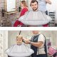 thumbnail image 3 of 1 capa de corte de pelo para adultos/niños, capa de delantal de afeitado de barba, capa de peluquería con diseño de paraguas, 3 of 4