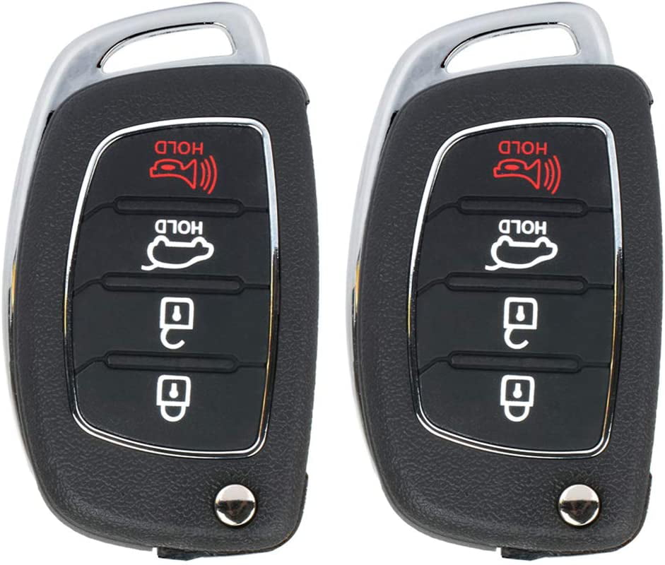 Pack of 2 ECCPP Replacement fit for Uncut Keyless Entry Remote Key Fob 2015 2016 2017 HYUNDAI SONATA REMOTE FLIP FCC ADP12513601S 