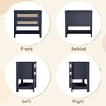 thumbnail image 4 of Dtwnek Nightstand with 2 Drawers and 1 Shelf, Wood Bedside Table for Bedroom, Living Room, Navy Blue, 4 of 9