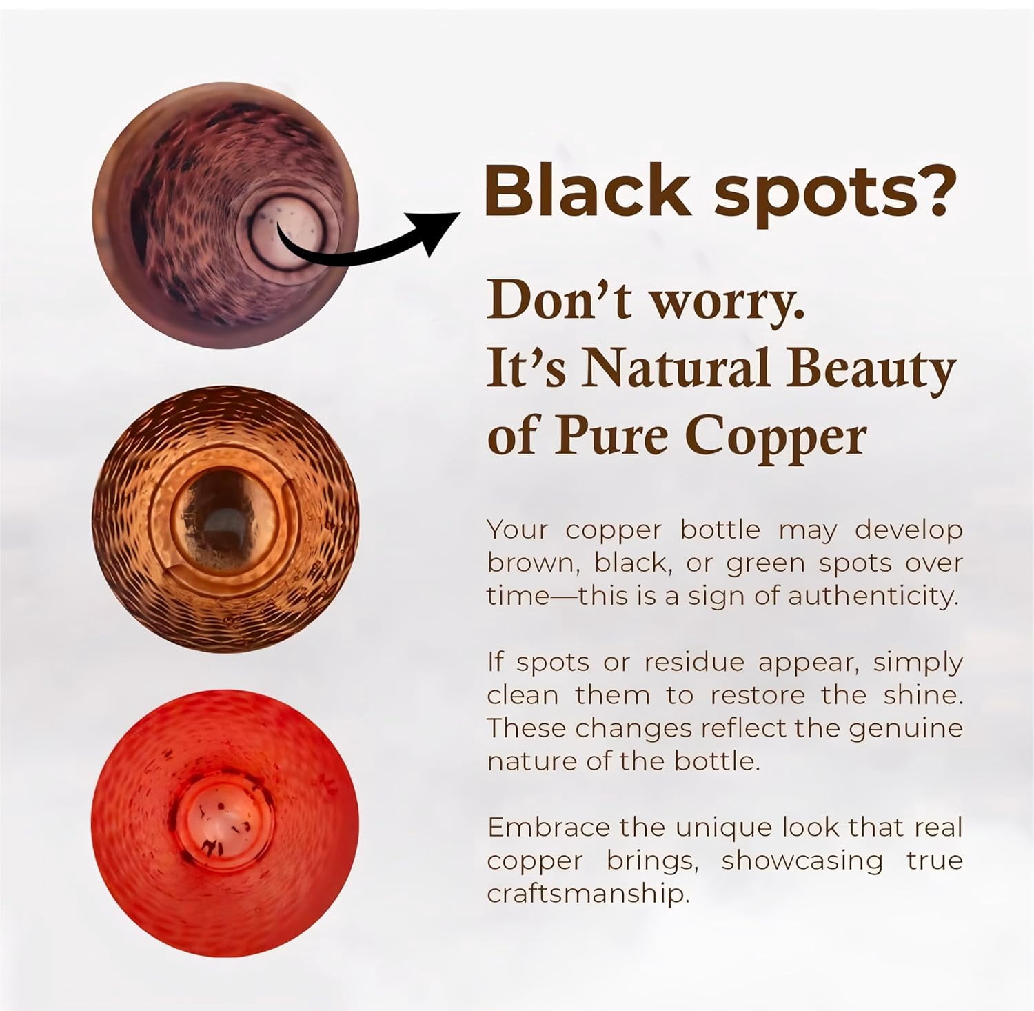 Authentic Nature Copper Water Bottle 900ml | With Anti Oxidant Properities | Provides Health Benefits | Pure Tamba | Blue