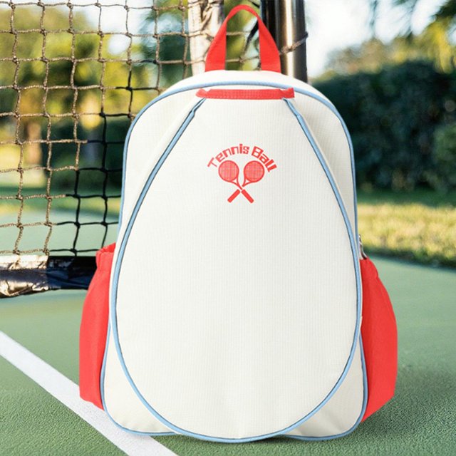 Mochila de tenis con funda para , bolsa de gran capacidad para raquetas, soporte para raquetas de squash y pelotas de pickleball. Blanco