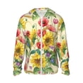 thumbnail image 1 of Balery Sunflower Cornflower Poppy Sudadera ligera de manga larga con capucha y protección solar UPF 50+ para hombre y mujer, ideal para pesca y running-X-Large, 1 of 7