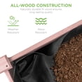 thumbnail image 4 of Best Choice Products 48x24x30in Raised Garden Bed, Elevated Wooden Planter for Yard w/ Foot Caps, Liner - Pink, 4 of 7