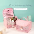 thumbnail image 4 of Bolsa de viaje de Hello Kitty para cosméticos, estuche de maquillaje con cremallera colgante funcional, organizador esmerilado, bolsa de almacenamiento, neceser de aseo, 4 of 4