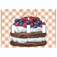 thumbnail image 2 of Metal Light Switch Wall Plate Outlet Cover (Layered Chocolate Berry Cherry Whipped Cream Cake - Triple Toggle), 2 of 2