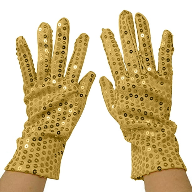 Guantes de lentejuelas para mujer, para adultos, para escenario, baile nocturno, ropa de actuación de moda, accesorios, guantes de mujer