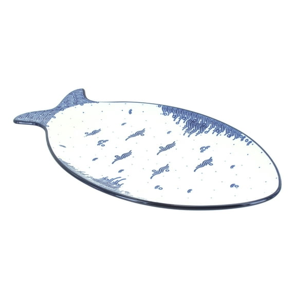 Blue Rose Polish Pottery Oceana Large Fish Platter