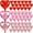 Red Pink Rose Gold, variant on NOGIS 60 Pieces 18 Inch Heart Foil Balloons Valentine's Day Balloons Large Heart Shaped Balloons Heart Shaped Balloons for Valentines Day Room Decorations Party Props Decor (Red Pink White)