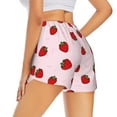 thumbnail image 3 of Disketp Strawberry Print Women's Shorts Workout Shorts for Athletic Gym Running Shorts with Phone Pockets, 3 of 8
