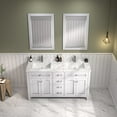 thumbnail image 3 of Legion Furniture 60" White Finish Sink Vanity Cabinet With Carrara White Top, 3 of 8
