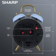 thumbnail image 3 of Reloj despertador Sharp Twin Bell, color azul aciano mate, 3 of 6