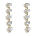 thumbnail image 5 of Sunyuer 14K Gold Plated Fashion Unique Tassel Drop Earrings with Zircon Love Heart Stud Earrings Fashion Jewelry, 5 of 5