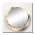 thumbnail image 2 of Designart "Calculating The Universe Vintage Spiral Art II" Abstract Spirals Square Mirror For Wall Decor - Large White Square Mirror Printed Wall Decor - Transitional Square Living Room Mirror, 2 of 5