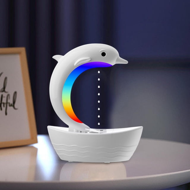 Decoración del humidificador del delfín de aceite esencial para la lectura deportiva de 400 ml de escasez de agua Protección al altavoz de luz