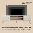 thumbnail image 5 of Manhattan Comfort Haley 70.9" Mid-Century Modern TV Stand in White, 5 of 5
