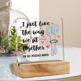 thumbnail image 4 of Valentine’s Day Love Desk Decor,I Just Love The Way We Til Together Acrylic Desk Decorative Sign with Wooden Stand for Home Tabletop Desk Decoration,Valentine’s Day Gifts for Her Wife Girlfriend Lover, 4 of 6