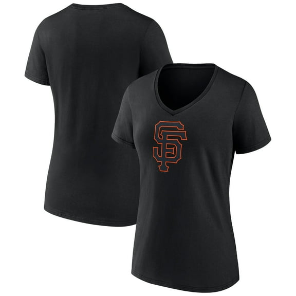 Women's Black San Francisco Giants Rough Diamond V-Neck T-Shirt