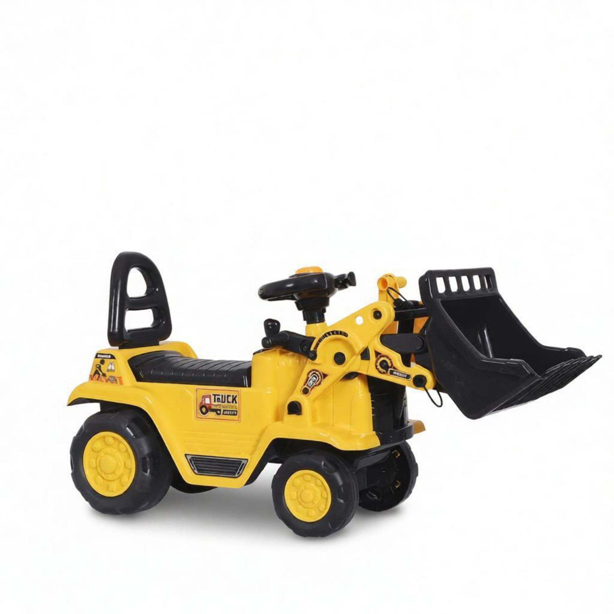 Kids Bulldozer Ride On with Flexible Arms and Horn for Ages 3+