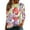 #57-White, variant on Craaazy Women's Crewneck 3/4 Sleeve Happy Easter Rabbit Print Cute T-Shirts Gifts