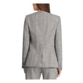 thumbnail image 2 of DKNY Womens Plaid Office Collarless Blazer Gray 10, 2 of 3
