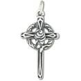 thumbnail image 1 of Sterling Silver 18" 1.2mm Box Chain Celtic Cross With Rose In Circle Christian Pendant Necklace, 1 of 2