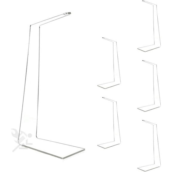 OnFireGuy 6-Pack Clear Acrylic Ornament Display Stand Hanger, 6-inch Tall Holiday Ornament Stand