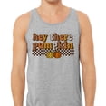 thumbnail image 2 of Retro Hey There Pumpkin Tank Top Unisex Small Grey, 2 of 5
