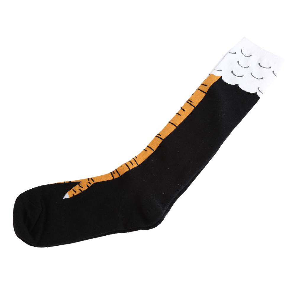Qiilu Chaussettes A Motif De Poulet Chaussettes A Motif De Cuisse De Poulet Longueur 50cm 35cm Motif De Dessin Anime Animal De Jambe De Poulet 3d Chaussettes Genoux En Coton Doux