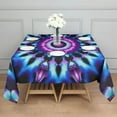 thumbnail image 3 of Colorful Tie Dye Mandala Pattern Square Tablecloth,Waterproof Square Table Cover,Wipeable Spillproof Washable Table Cover for Home Kitchen Party Decor 42"X42"(107x107cm), 3 of 6