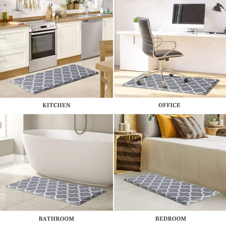 WISELIFE Kitchen Mat Cushioned Anti Fatigue Floor Mat,17.3x39,Thick Non  Slip Waterproof Kitchen Rugs and Mats,Heavy Duty PVC Foam Standing Mat for