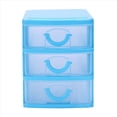 thumbnail image 2 of 4X Mini Caja de Almacenamiento de Plástico Tipo Cajón Translúcido (Azul 3, 2 of 8