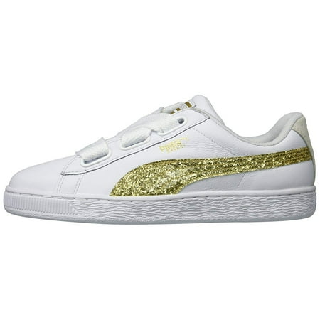 puma basket heart glitter