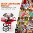 thumbnail image 2 of VEVOR Electric Cotton Candy Machine with Cart, 1000W Commercial Candy Floss Maker with Stainless Steel Bowl, Sugar Scoop and Drawer, Perfect for Home, Kids Birthday, Family Party, Red, 2 of 8