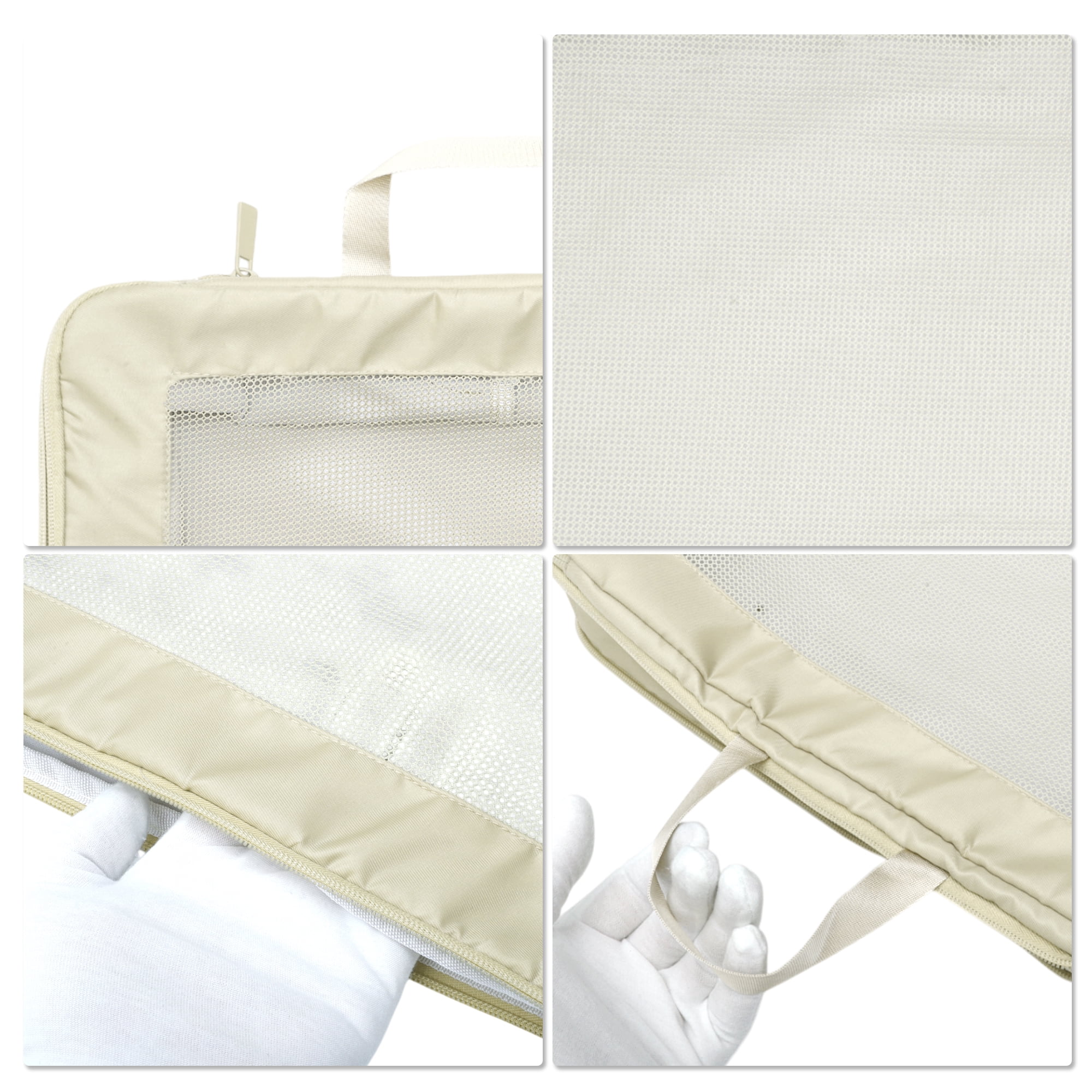Unique Bargains Portable Packing Cube 1pc Organizer Beige 13.39"x4.72"x10.63"